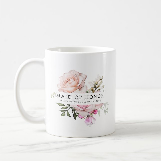 Mug Rose rose pâle Fleur de l'honneur (Gauche)