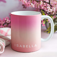 Rose rose rose moderne Ombre Gradient Personnalisé