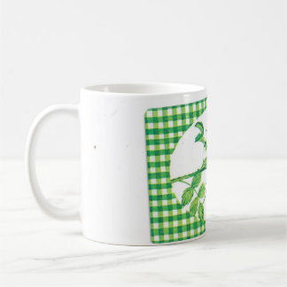 Mug Rose rose vintage gingham vert Cottagecore floral