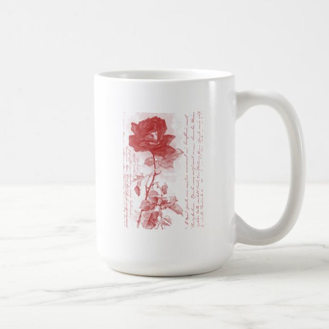 Mug Rose Rouge (Droite)