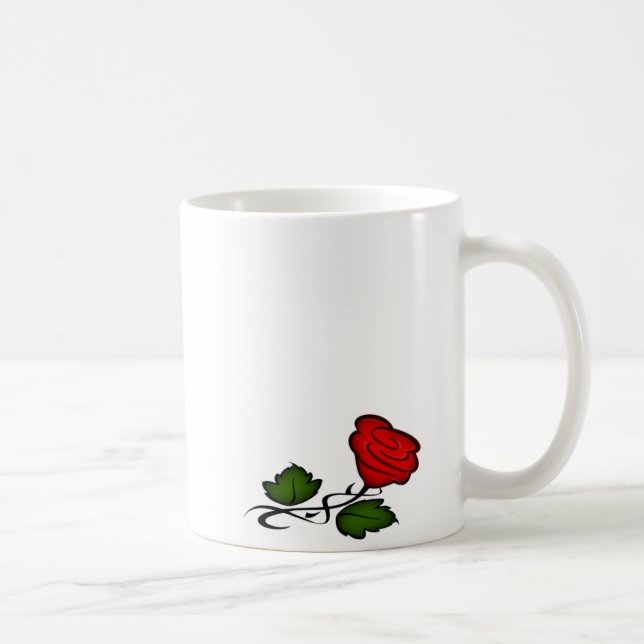 Mug Rose rouge Kiss002 (Droite)