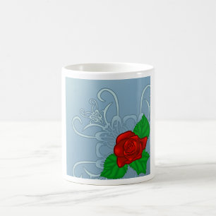 Mug Rose Rouge Romantique Classique Floral