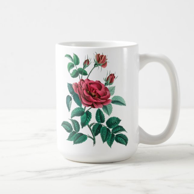 Mug Rose rouge vintage (Droite)