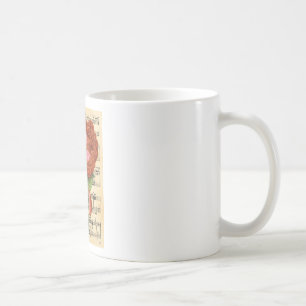 Mug Rose rouge vintage et musique