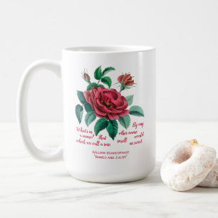 Mug Rose rouge vintage Shakespeare "Roméo et Juliette"