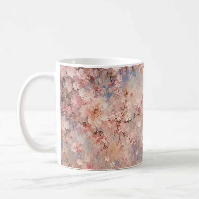Mug rose sakura Fleur de cerisier romantique rêveur  (Gauche)