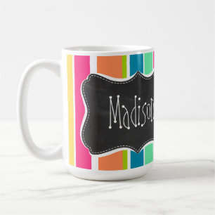 Mug Rose saumoné et vert de Seafoam ; Tableau vintage