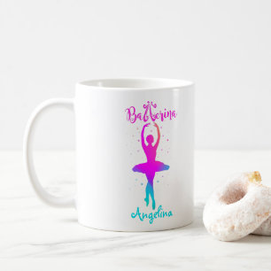 Mug Rose Turquoise Personnalisé Ballerina