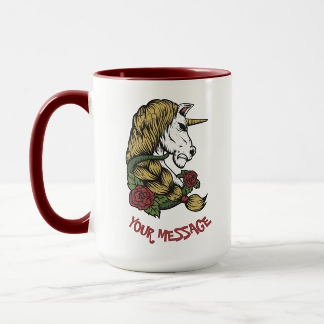 Mug Rose Unicorn mignon (Gauche)