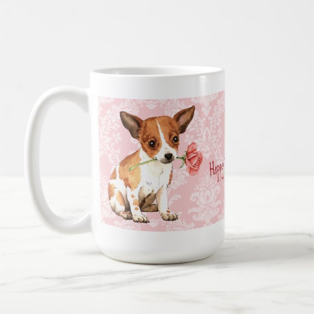 Mug Rose Valentin Chihuahua (Gauche)