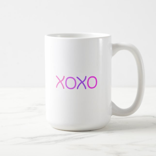 Mug Rose, violet et lavande Xoxo charmant (Droite)