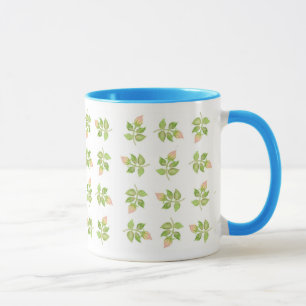 Mug Rosebud Mini-impression rose Bleu Bleu Bleu Ringer