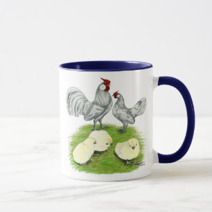 Mug Rosecomb naine et poussins