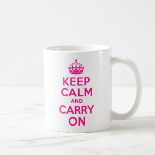 Mug Rosée profonde Garder le calme et continuer