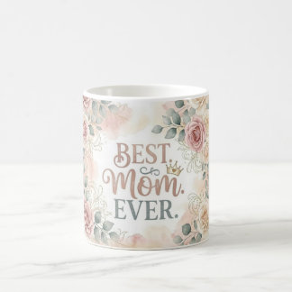 Mug Roses à l'aquarelle élégantes "Meilleure maman" Mu