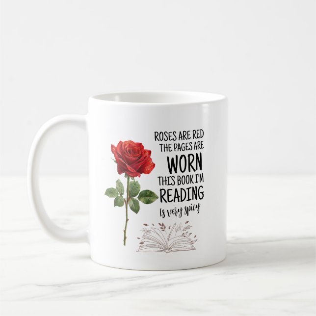 Mug Roses Are Red This Book Is Very Spicy Book Lover  (Gauche)