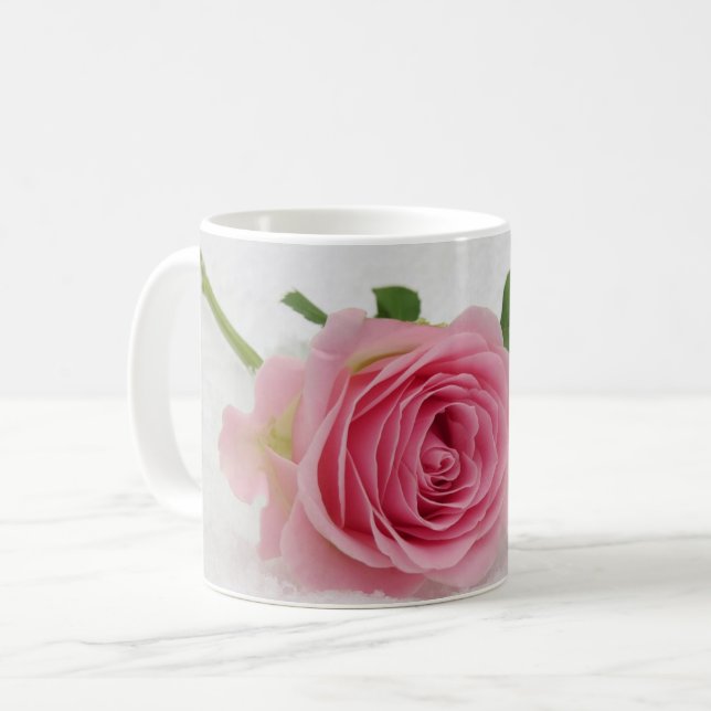 Mug Roses blasonnants : l'élégance florale en fleurs (Devant gauche)