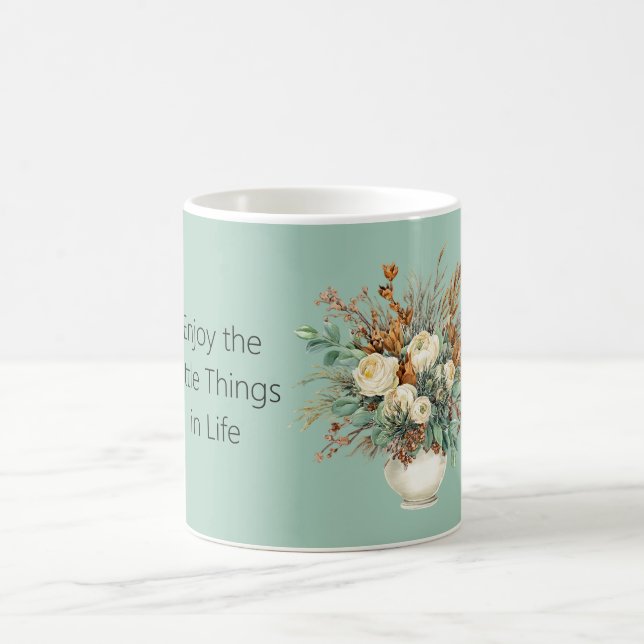 Mug Roses Crème Apprécient Les Petites Choses Floral (Centre)