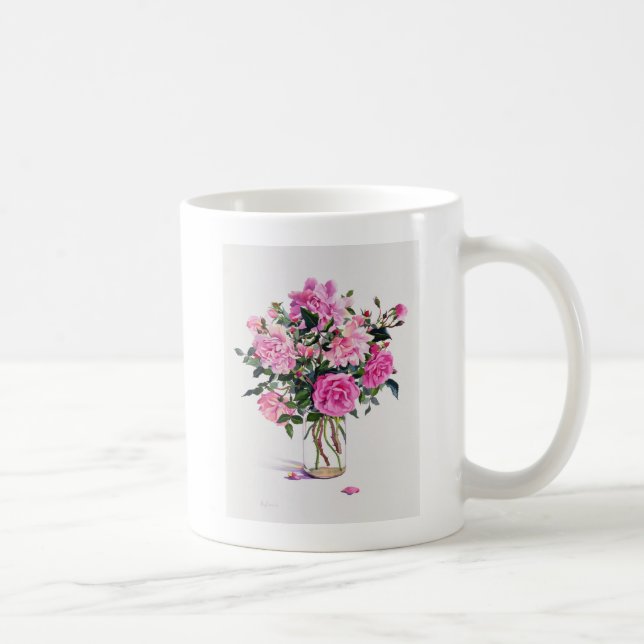 Mug Roses dans un pot en verre (Droite)
