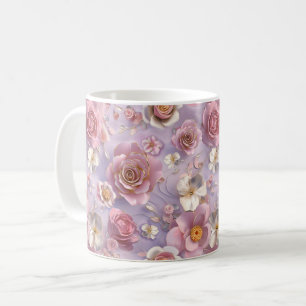 Mug Roses de lavande sur Arrière - plan rêvé