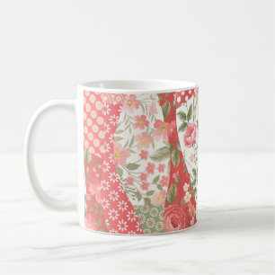 Mug Roses de Patchwork : conception motif transparente