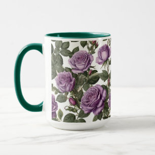 Mug Roses de Rose pourpre,