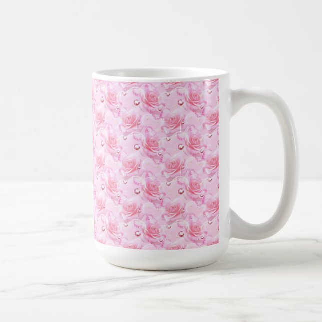 Mug Roses et Coeurs de Mug/Rose (Droite)
