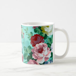 Mug Roses et fleurs colorés