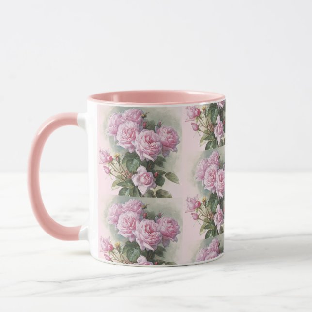 Mug Roses et un bourdon par Paul de Longpre (Gauche)