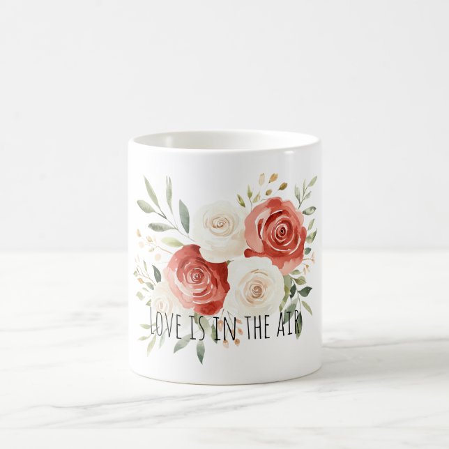 Mug Roses Fleur d'Amour Rouge Crème (Centre)