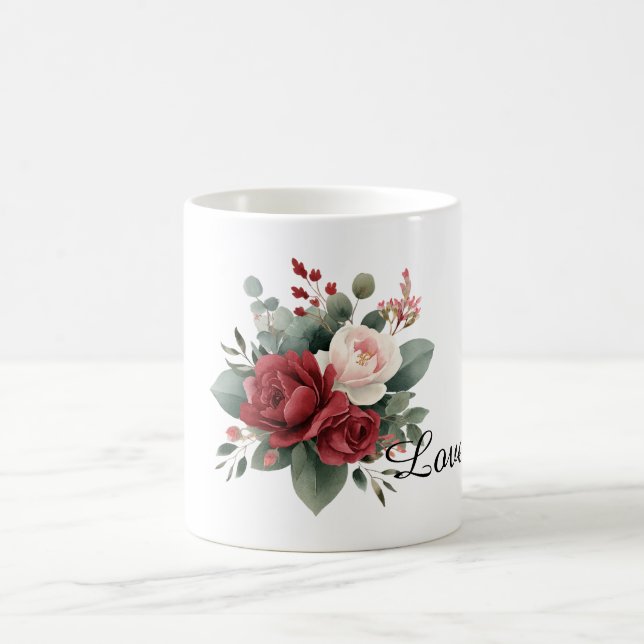 Mug Roses Fleurs d'Amour Roses Roses Rouges (Centre)
