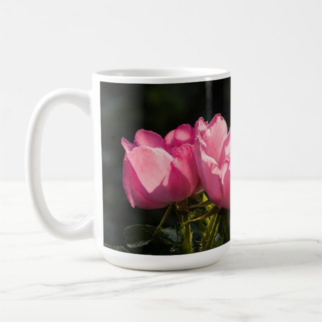 Mug Roses roses dans un jardin doré  (Gauche)