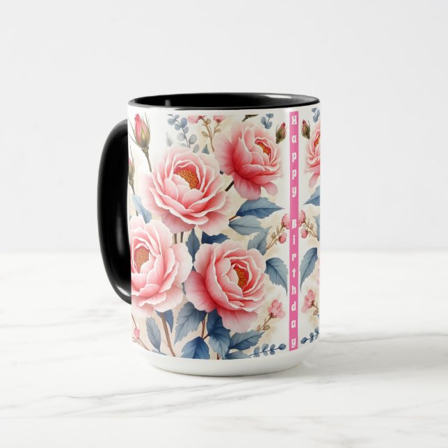 Mug Roses Roses Luxueuses Modernes Jolies Collection (Devant gauche)