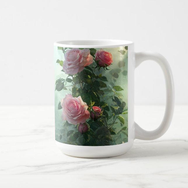 Mug Roses roses - Mug, Coupe (Droite)