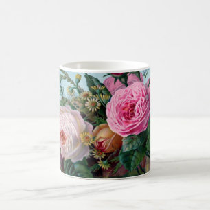 Mug Roses roses romantiques luxuriants botaniques
