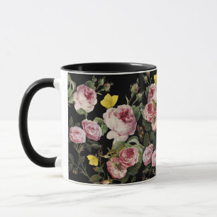 Mug ROSES ROSES ROSES ET BOUTTERFLIES JAUNES Florales