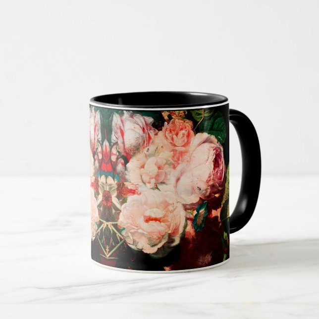 MUG ROSES ROSES ROSES, FLEURS, GLORIES DU MATIN ET BOU (Devant droit)