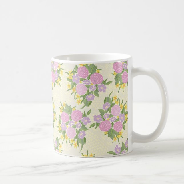 Mug Roses roses roses, Roses sauvages et fleurs jaunes (Droite)
