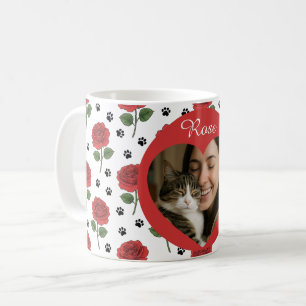 Mug Roses rouges personnalisées avec photo et motif em