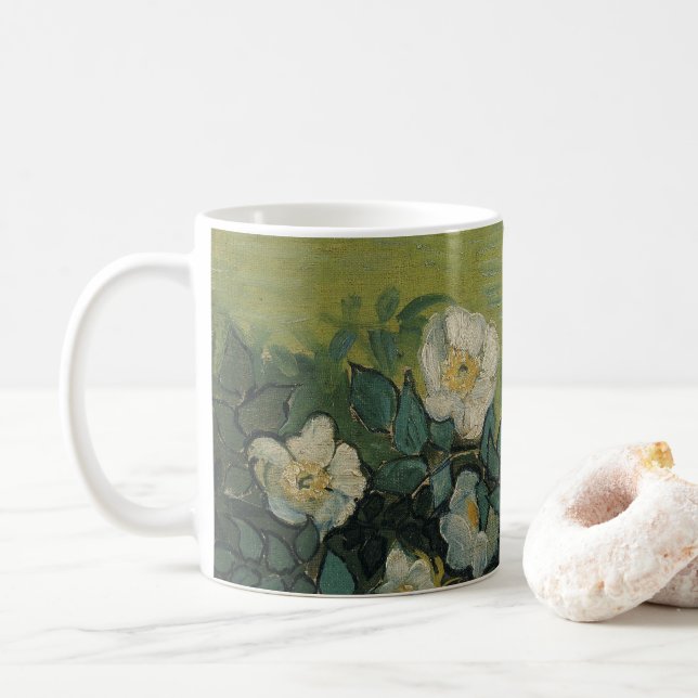 Mug Roses sauvages par Vincent van Gogh (Avec donut)