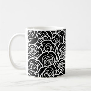 Mug Roses Vintages en noir et blanc