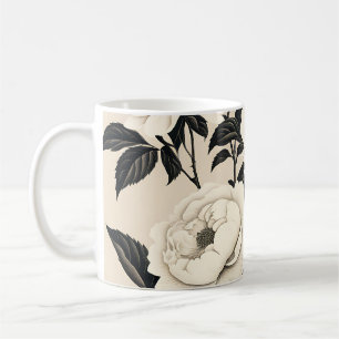 Mug Roses vintages Et Pies Sur Crème