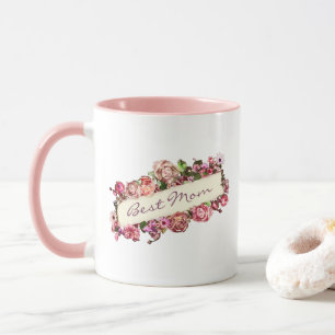 Mug Roses vintages Meilleure maman Élégante Fête des M