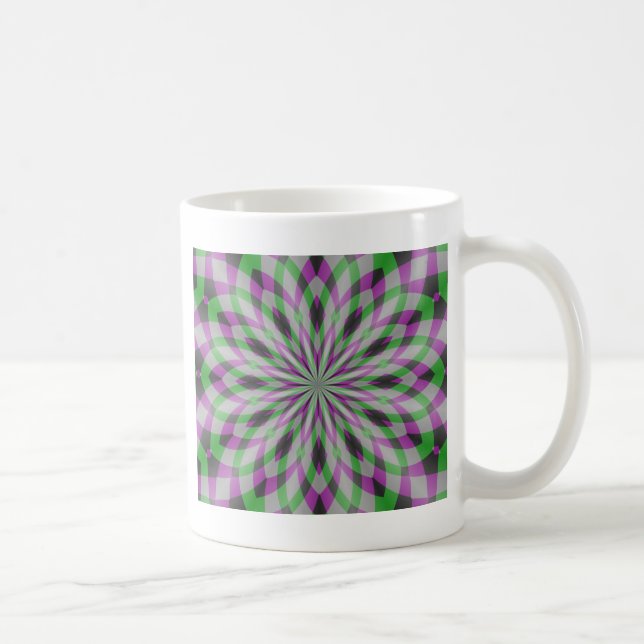 Mug Rosettes de Noël en violet, vert et noir (Droite)