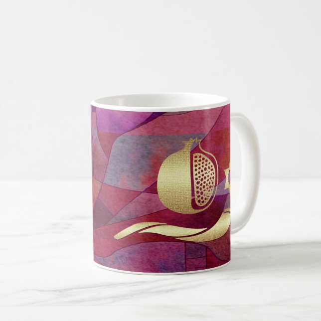 Mug Rosh Hashanah | Cadeau du Nouvel An juif (Devant droit)