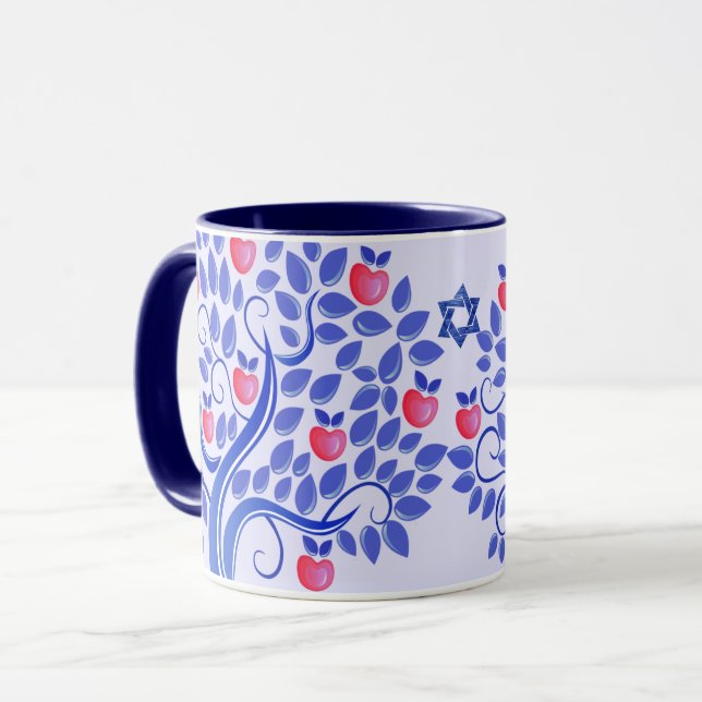 Mug Rosh Hashanah | Cadeau du Nouvel An juif (Devant gauche)