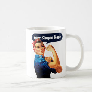 Mug Rosie la riveteuse - Ajoutez votre propre slogan p
