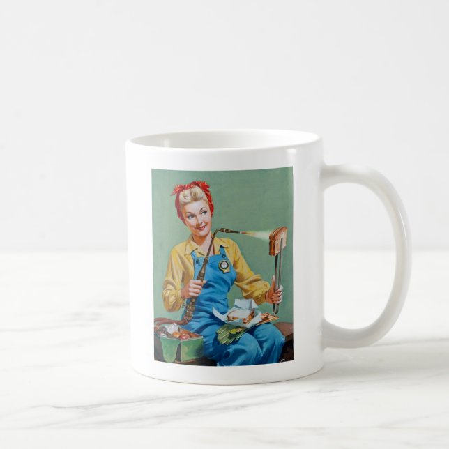 Mug Rosie le Riveter fait du fromage rôti (Droite)