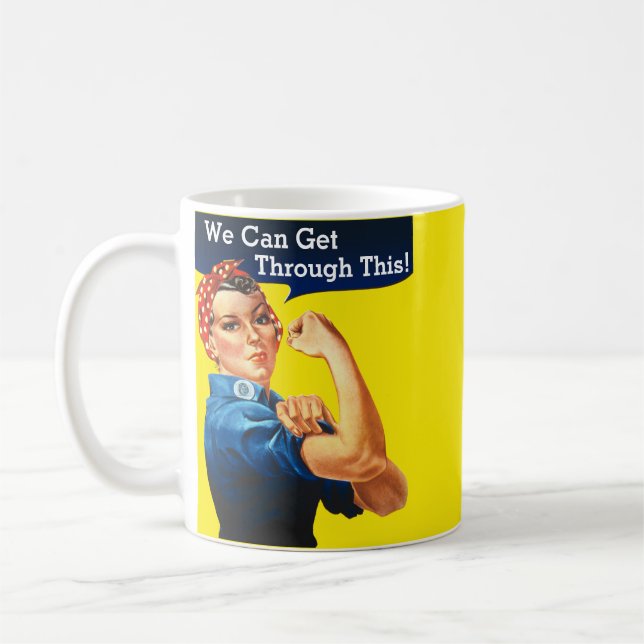 Mug Rosie Le Riveter Nous Pouvons Passer Par Ceci! (Gauche)