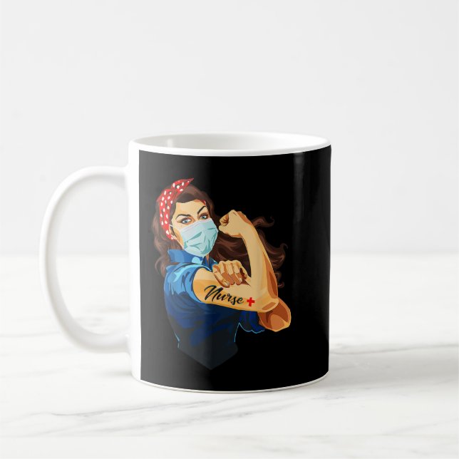 Mug Rosie The Riveter - T-shirt de femme infirmière (Gauche)